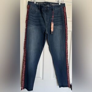 New Laurie Felt Dark Blue Jeans with beautiful Red Trim